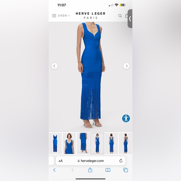 Royal blue Herve Leger Gown